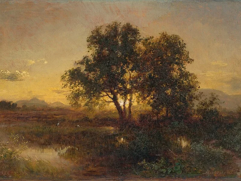 1819-Sándor Brodszky - Paesaggio nel tardo pomeriggio